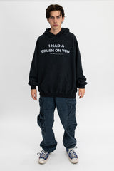 CRUSH HOODIE WASHED BLACK