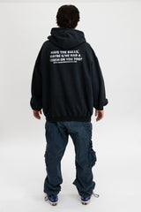 CRUSH HOODIE WASHED BLACK