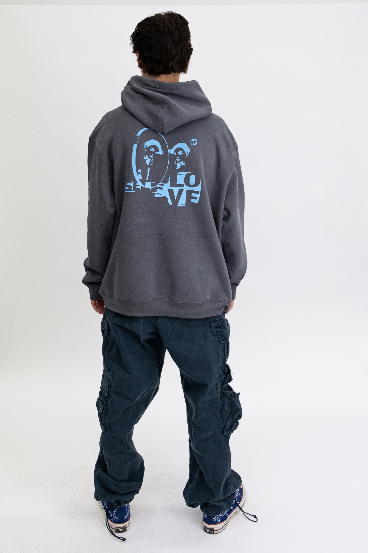 RHINESTONE HOODIE SELFLOVE