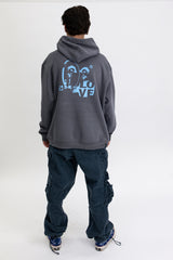 RHINESTONE HOODIE SELFLOVE